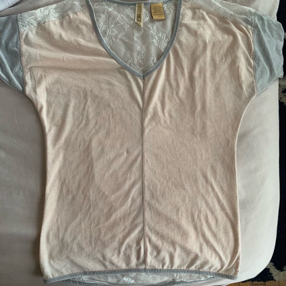 BKE Short Sleeve Lace Top